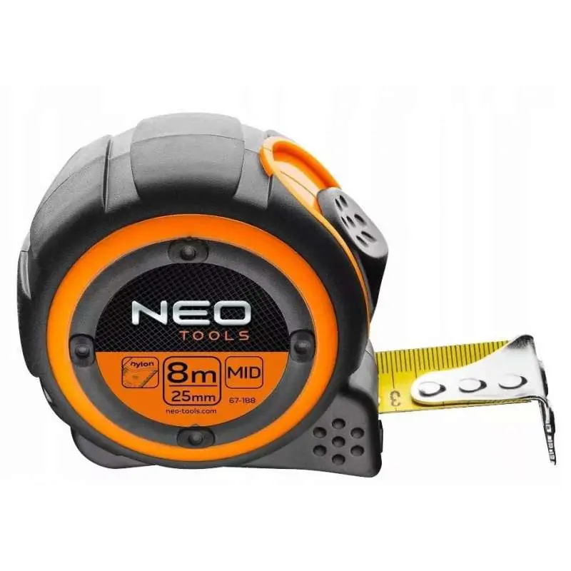 Mètre à Ruban Nylon NEO TOOLS 67-188 8m x 25 mm Certifié