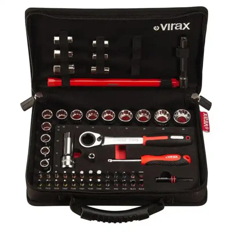 Satisfait Ou Remboursé Coffret PLOMBIBOX 51pcs Clé Robinet + Douilles Traversantes – VIRAX 310410