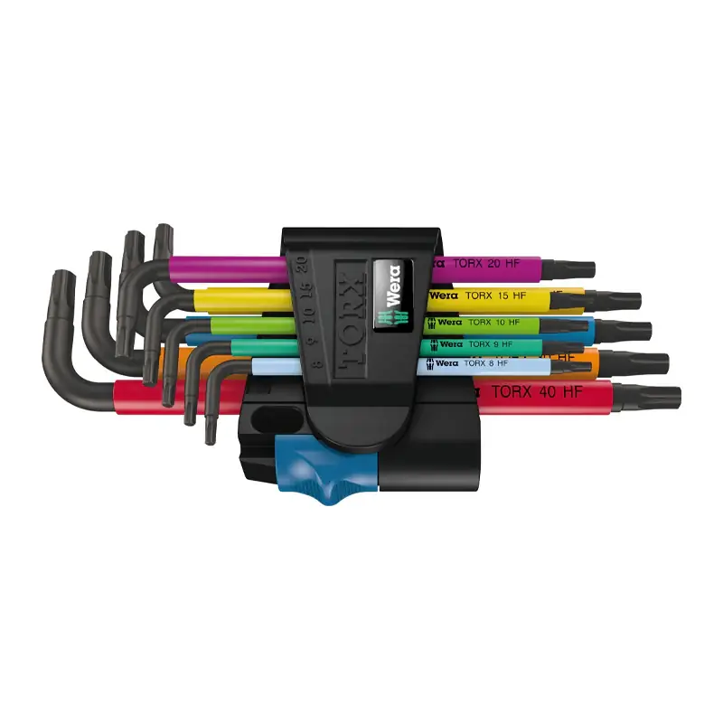 Solde Jeu de clés torx 967/9 TX Multicolour HF 1, 9 pièces – WERA – 05024179001