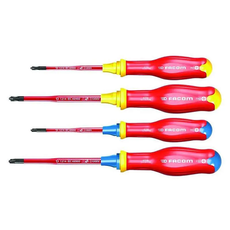 Prix Bas Jeu de 4 tournevis Borneo isolés FACOM ATB.J4TVEPB