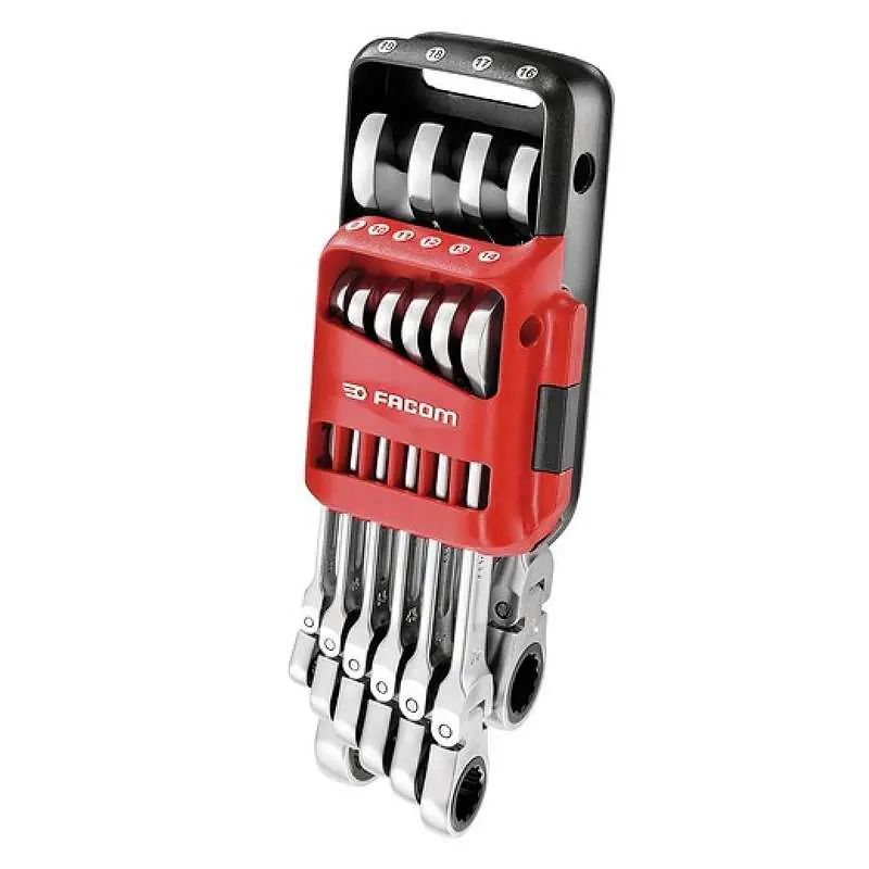 Jeu de 10 clés mixtes à cliquet articulées FACOM 467BF.JP10PB 8 à 19 mm Promotion Saisonnière