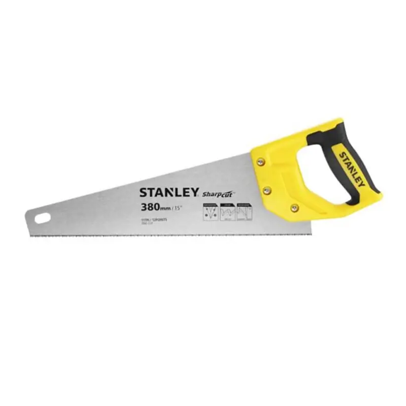 Scie égoïne sharpcut coupe fine 380mm - STANLEY - STHT20369-1 Nouvelle Collection