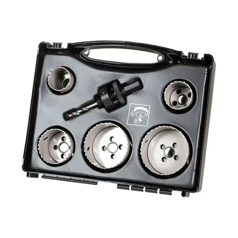 Expédition Rapide Coffret scies cloches électricien & plombier WOLFCRAFT 3764000 Ø35 à 68 mm