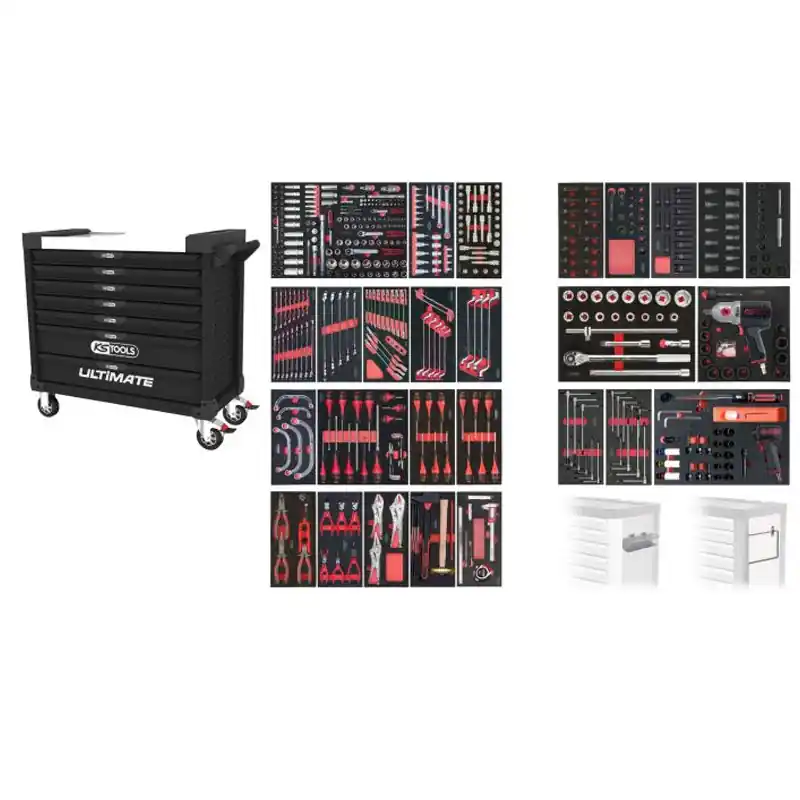 Satisfait Ou Remboursé Servante XL 7 tiroirs équipée de 501 outils – KS TOOLS – 825.7501