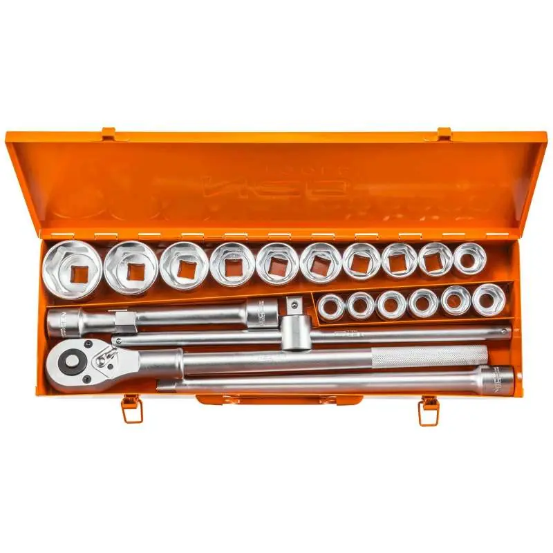 Nouvelle Collection Coffret cliquet et douilles 3/4 21 pièces NEO TOOLS 08-061