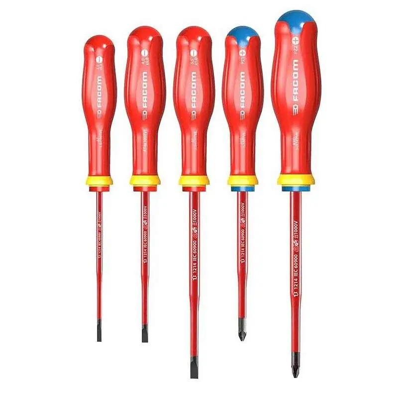 Jeu de 5 tournevis Protwist isolés FACOM ATD.J5TVEPB 1000V Super Prix
