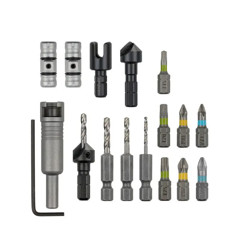 Prix Cassé Coffret pour percer-fraiser & visser tout-en-un WOLFCRAFT 3086000 16 pièces