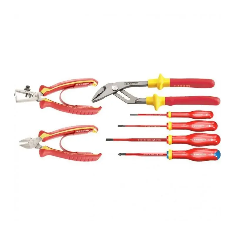 Jeu de 3 pinces + 4 tournevis isolés – 1000V FACOM VE.A2PB Prix Choc