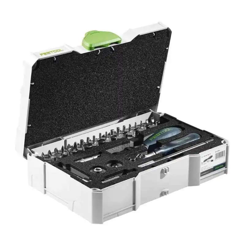 Achat Immédiat Coffret FESTOOL 497881 Systainer clés à cliquet 1/4&Prime; 37 pièces