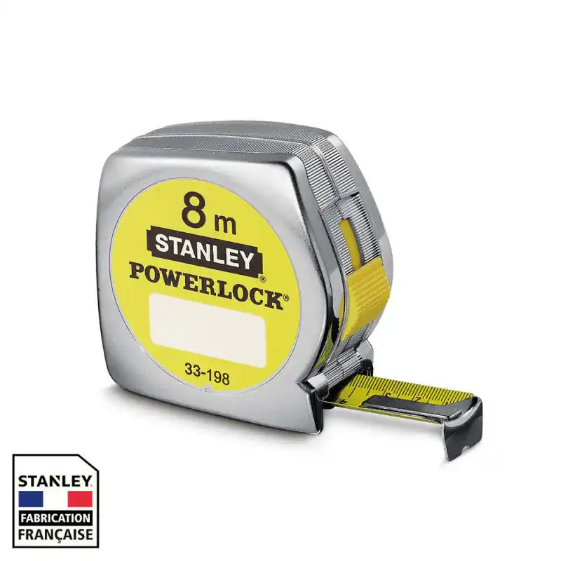 Authentique Mètre ruban powerlock classic abs STANLEY 1-33-198 8 m x 25 mm
