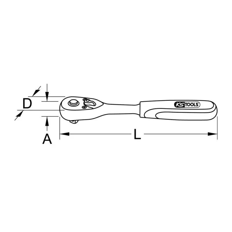 Dernière Chance Cliquet 72 dents extra plat ULTIMATE 1/2‘‘ – KS TOOLS – 920.1200