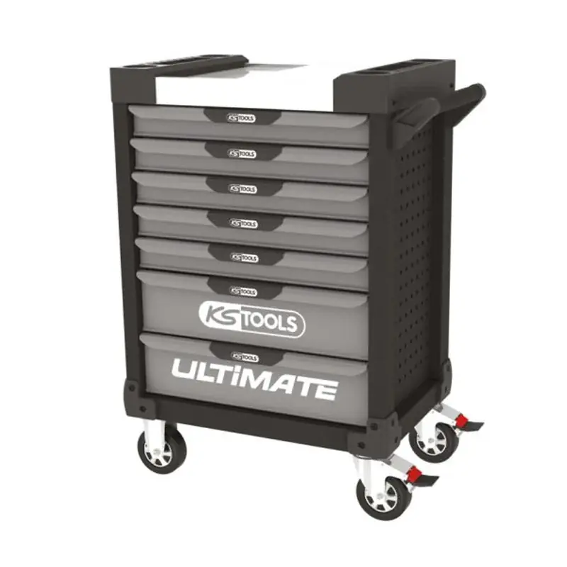 Must-Have Servante ULTIMATE noire et grise, 7 tiroirs – KS TOOLS – 816.0007