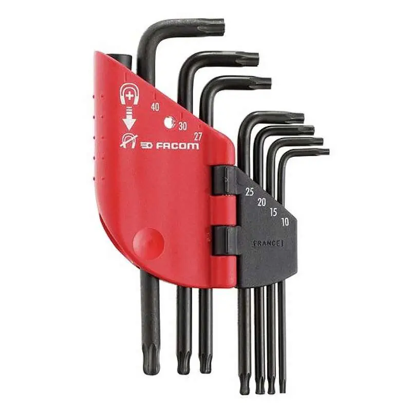 Jeu de 7 clés mâles Torx/Resistorx FACOM 89SR.J7PB 10 à 40 mm Dernier Modèle