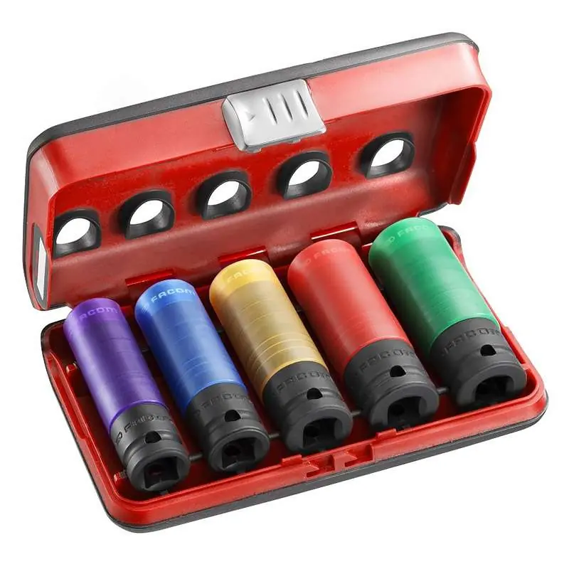 Jeu de 5 douilles longues pour clés à chocs 1/2&Prime; FACOM NSI.5LPB Satisfait Ou Remboursé