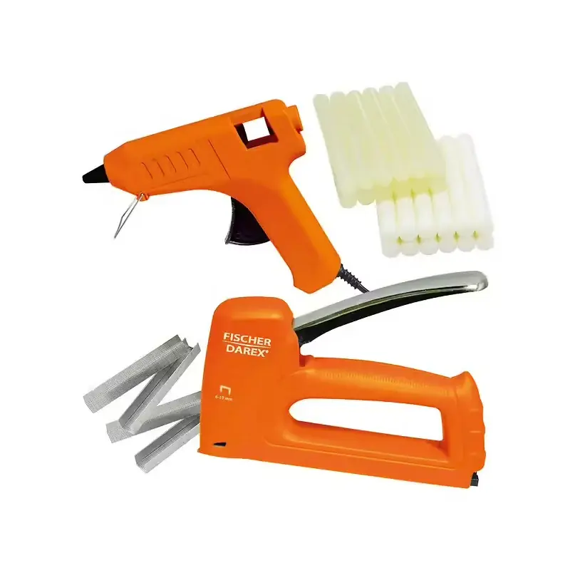 Satisfait Ou Remboursé Kit agrafeuse et pistolet à colle + munitions FISCHER DAREX – 25050489