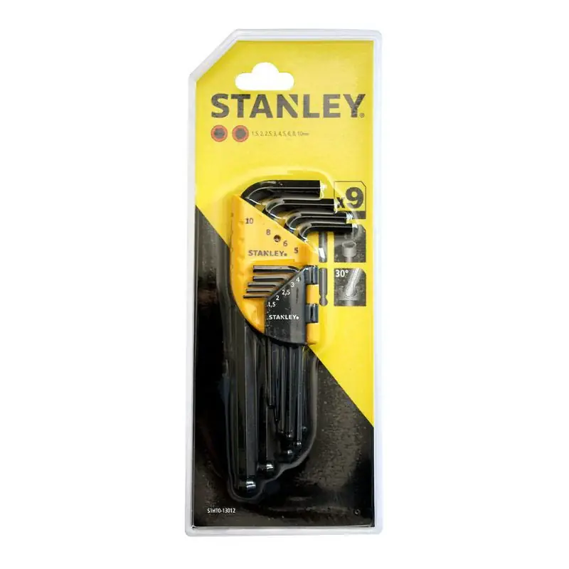 Nouvel Arrivage Etui de 9 clés mâles longues à têtes sphériques STANLEY STHT0-13012