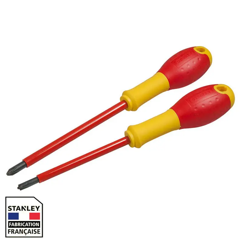 Promotion Saisonnière Jeu de 2 tournevis STANLEY FATMAX borniers isolés 1000V – phillips