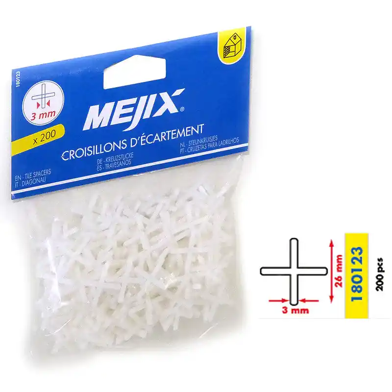 Croisillons d‘écartement 3 mm MEJIX Populaire