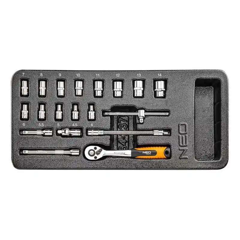 Quantité Limitée Insert cliquet et douilles 1/4 NEO TOOLS 84-237 19 pièces