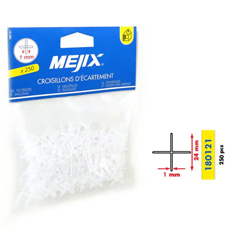 Croisillons d‘écartement 1 mm MEJIX 180121 – 250 pièces Offre Du Jour