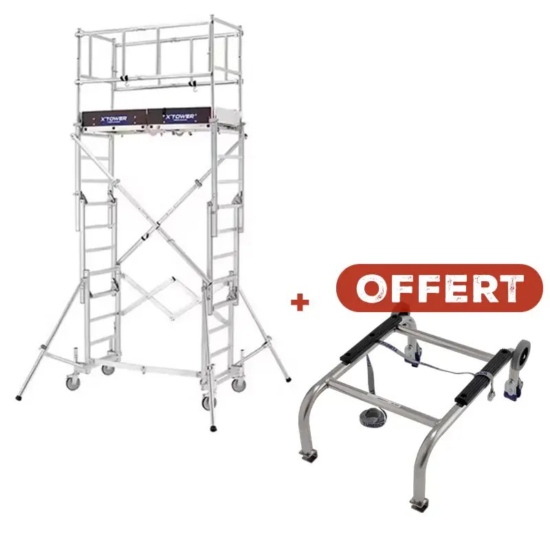 Meilleur Choix Échafaudage roulant X Tower - 2,80 m - TUBESCA-COMABI - 22405530 + Kit de chargement pour X-Tower "EMBARQ OFFERT