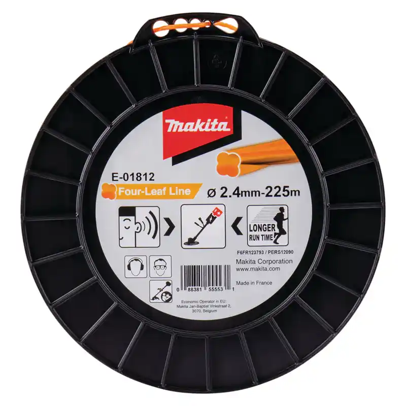Fil nylon Trèfle torsadé MAKITA E-01812 2,4mm x 225m Produit De Marque