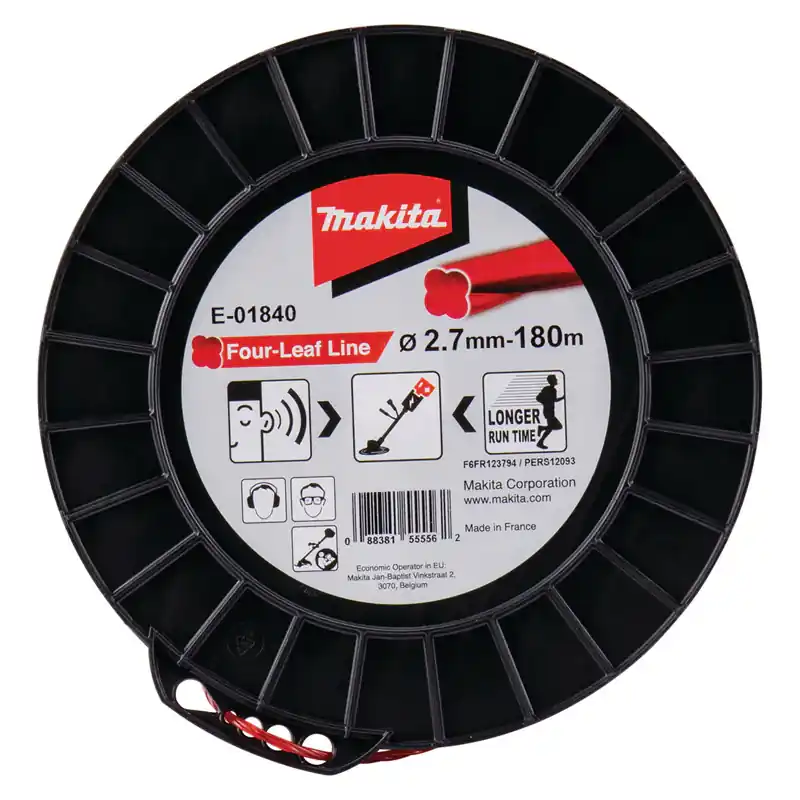 Top Vente Fil nylon Trèfle torsadé MAKITA E-01840 2,7mm x 180m