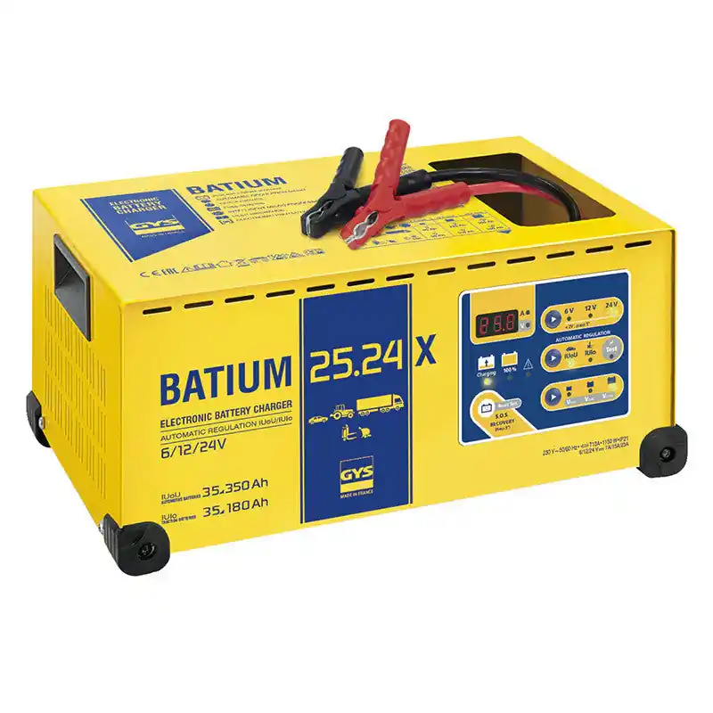 Paiement Sécurisé Chargeur de batterie automatique à micro-processeur – GYS BATIUM 25.24X (6V-12V-24V)