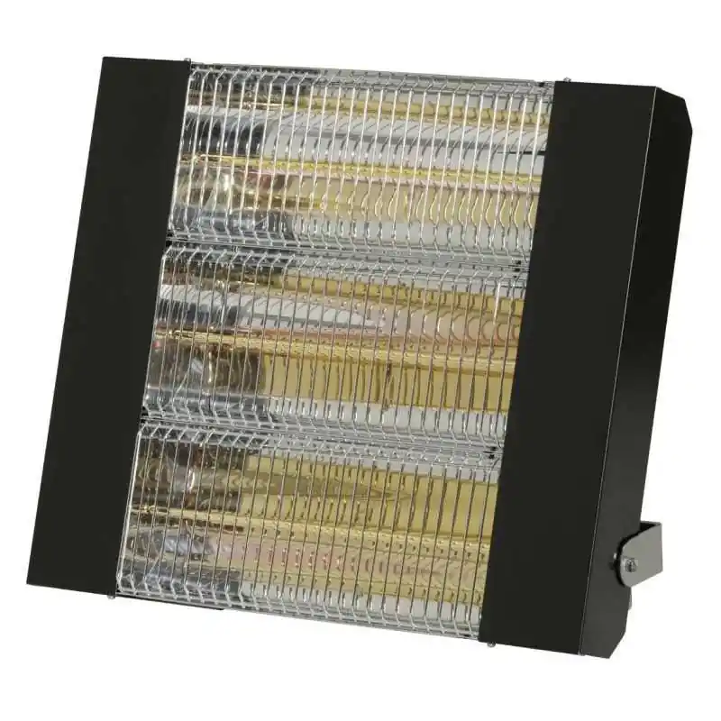 Chauffage suspendu radiant halogène quartz infrarouge électrique IPX5 SOVELOR IRC 4500 CN 4500W monophasé ou triphasé Commander Vite