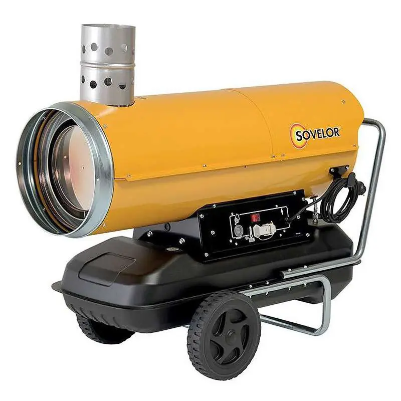 Top Vente Chauffage air pulsé mobile à combustion indirecte SOVELOR BV110 34Kw 800W 230V/50Hz