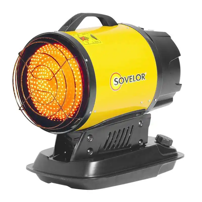Chauffage radiant portable à combustion directe SOVELOR XL61 17Kw 200W 230V/50Hz Retour Gratuit