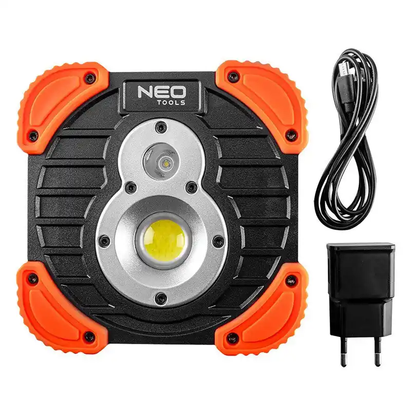 Expédition Rapide Projecteur à batterie NEO TOOLS 99-040 750 + 250 LM COB rechargeable