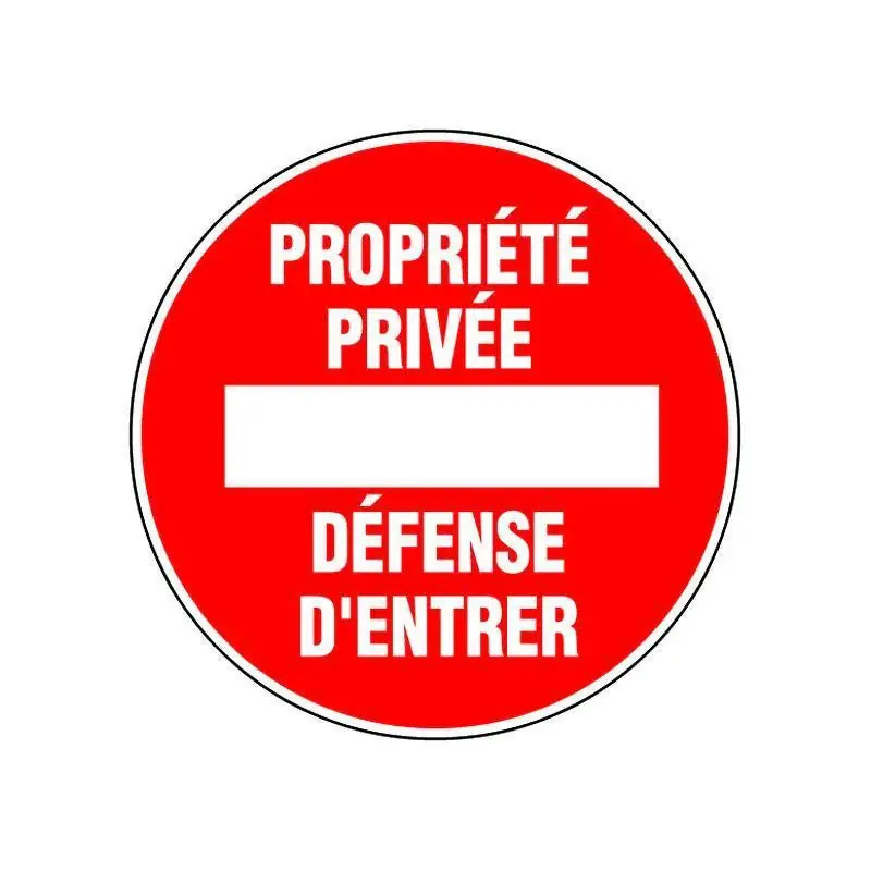 Must-Have LOT DE 5 DISQUES Ø18 PROPRIETE PRIVEE DEFENSE D‘ENTRER B19