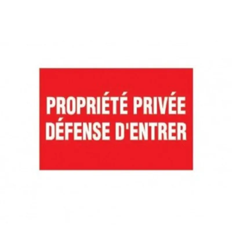 Seulement Aujourd&rsquo;hui LOT DE 5 PLAQUES 33X20 PROPRIETE PRIVEE DEFENSE D‘ENTRER GA52