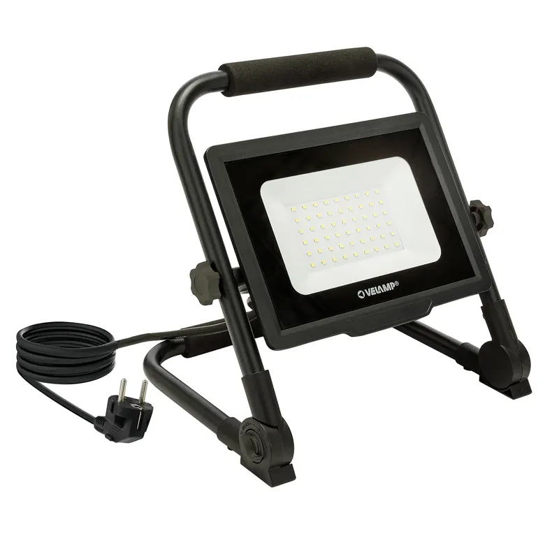 WAINGRO 100W Projecteur de travail LED SMD 100W avec support de terre et câble 3m – VELAMP – IS767 Acheter Direct