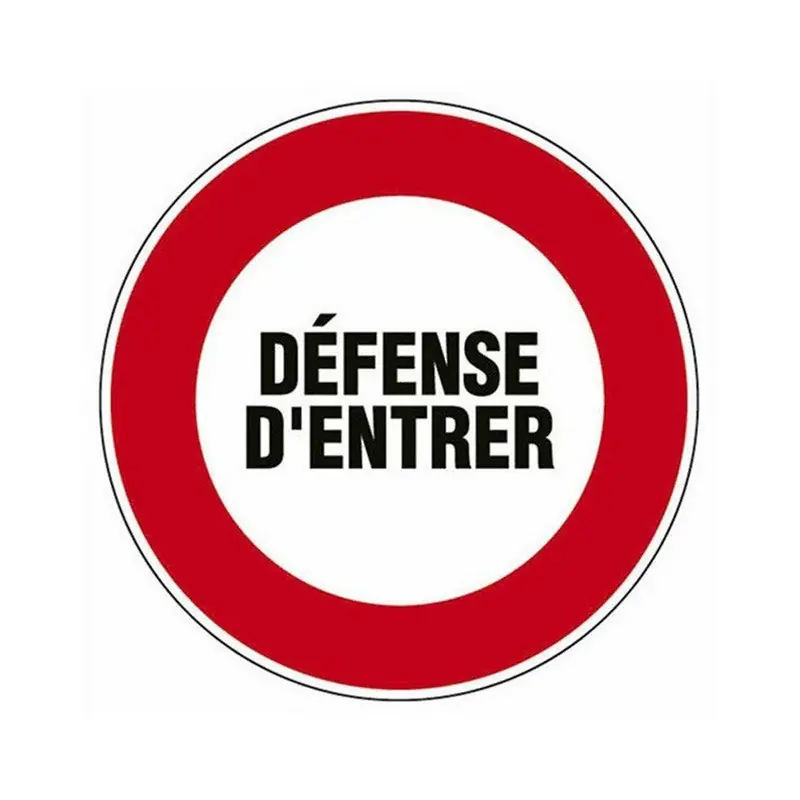 Panneau Défense d‘entrer – Ø30cm Paiement Sécurisé