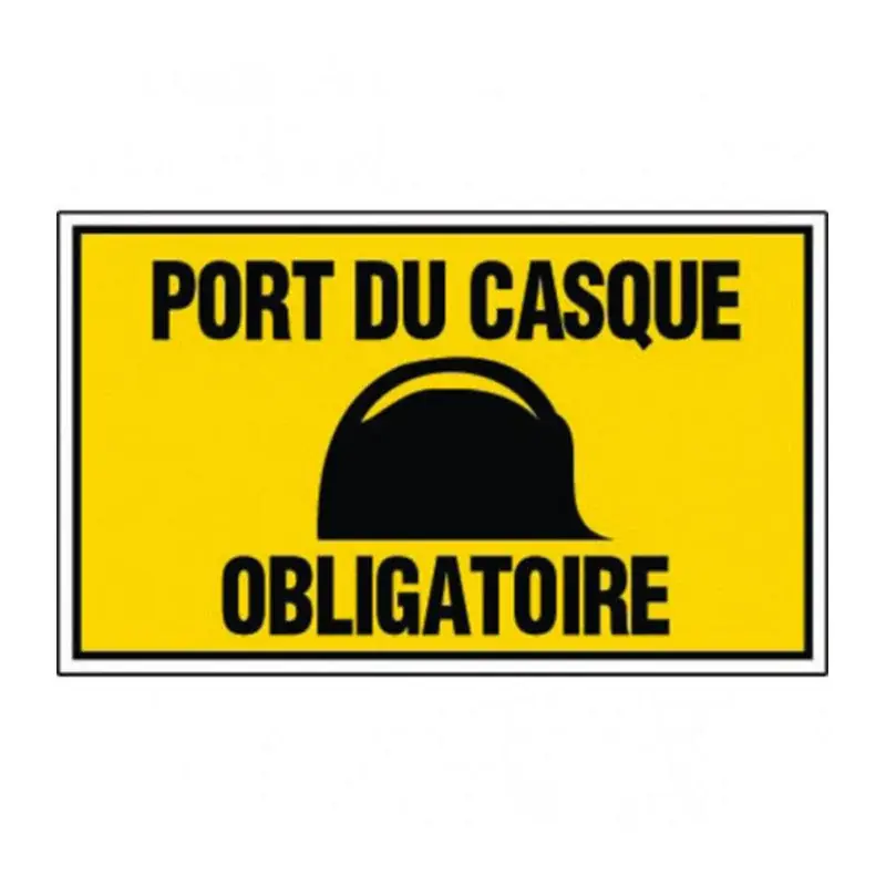 Panneau Port du casque obligatoire – En polystyrène choc – 33x20cm Meilleur Prix