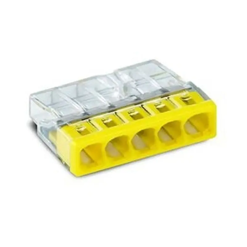Dernier Modèle Lot de 100 bornes WAGO 2273 – 5 x 0,5 à 2,5mm² Transp. / Jaune