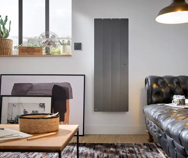 Super Prix Radiateur vertical à inertie active Fontea – Fonte – Gris – 1000W