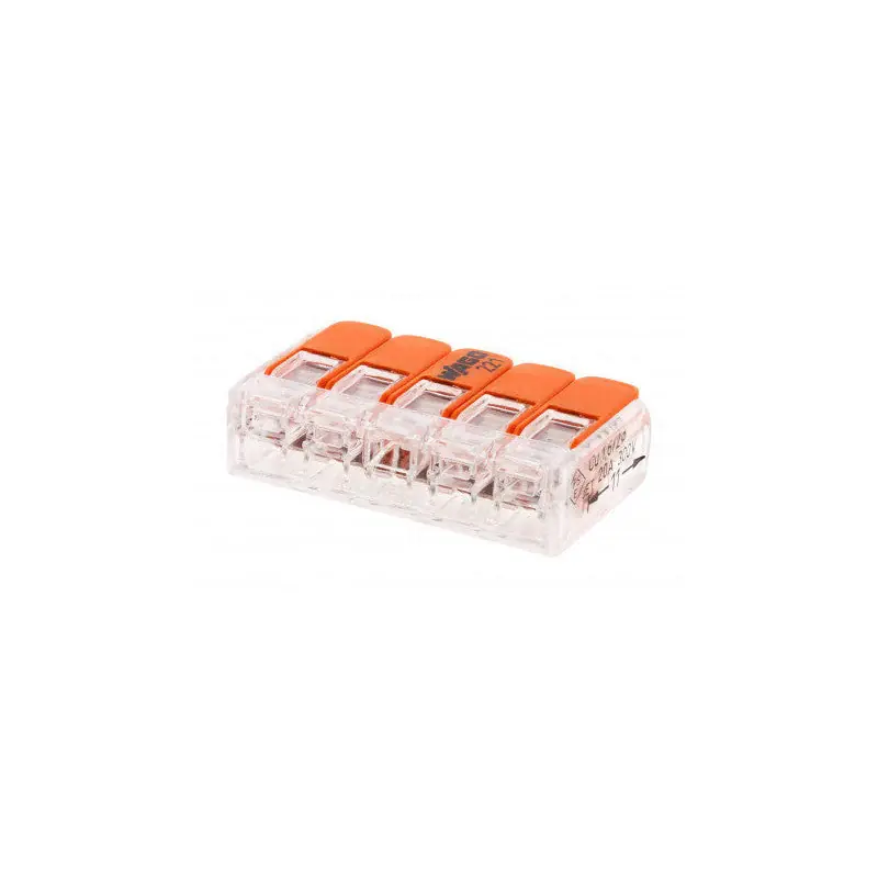Satisfait Ou Remboursé Pack de 3 bornes de connexion rapide à levier WAGO 5 entrées fil souple et rigide – S221