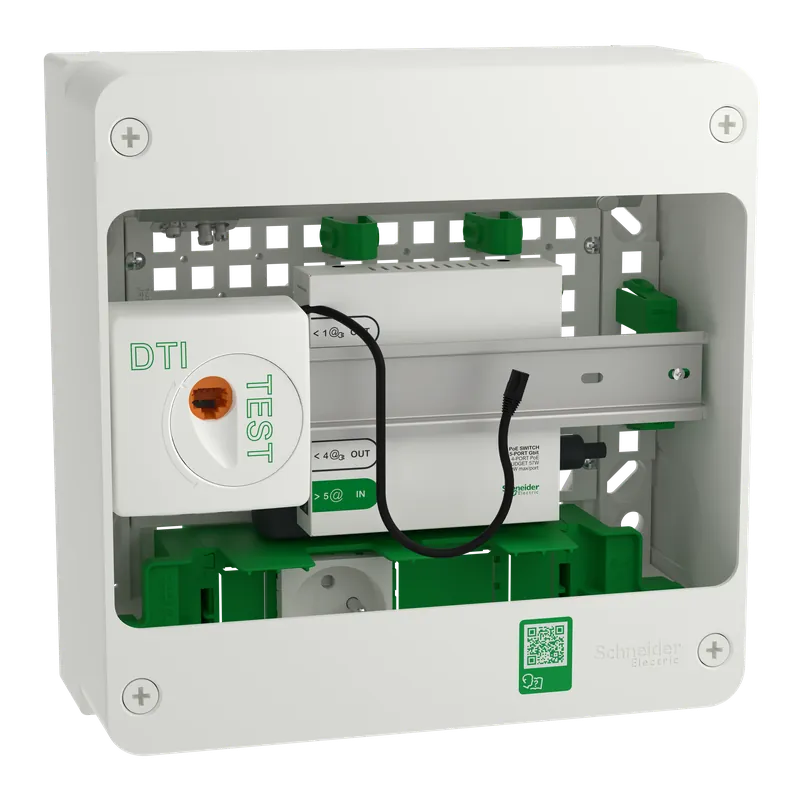 Coffret de communication SCHNEIDER R9H13401VDIXS Grade 3TV 4RJ45 avec switch POE Resi9 Connect Meilleure Vente