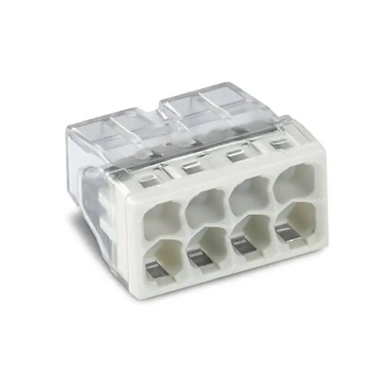Prix Bas Lot de 50 bornes WAGO 2273 – 8 x 0,5 à 2,5mm² Transp. / Gris