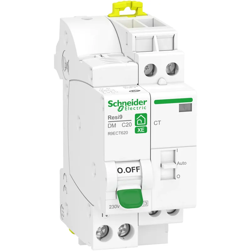 Commande En Gros Combiné disjoncteur et contacteur SCHNEIDER R9ECT620 20A type C Auto 3kA 1P+N embrochable Resi9 XE