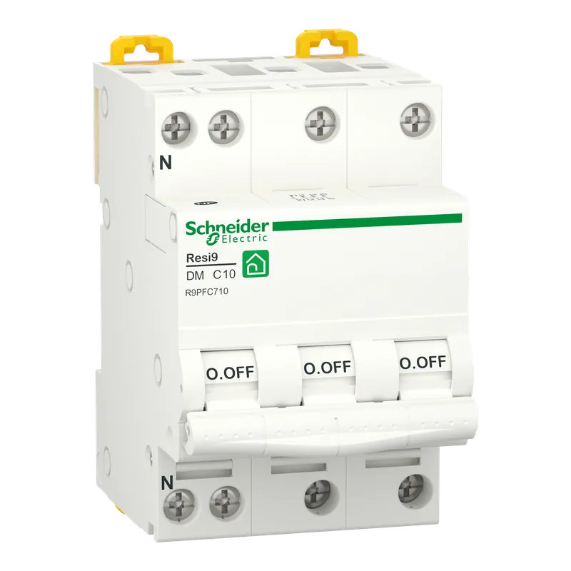 Disjoncteur tétrapolaire SCHNEIDER R9PFC710 10A courbe C 3kA 400V Resi9 XP Populaire
