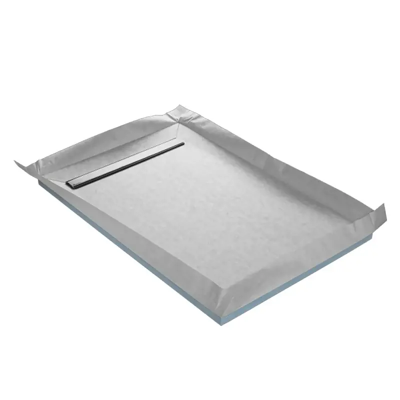 Receveur à carreler MARMOX et grille caniveau inox excentrée Usine Directe