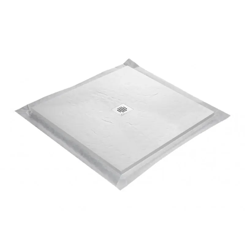 Receveur pierre naturelle ardoise claire MARMOX grille carrée centrée Nouvel Arrivage
