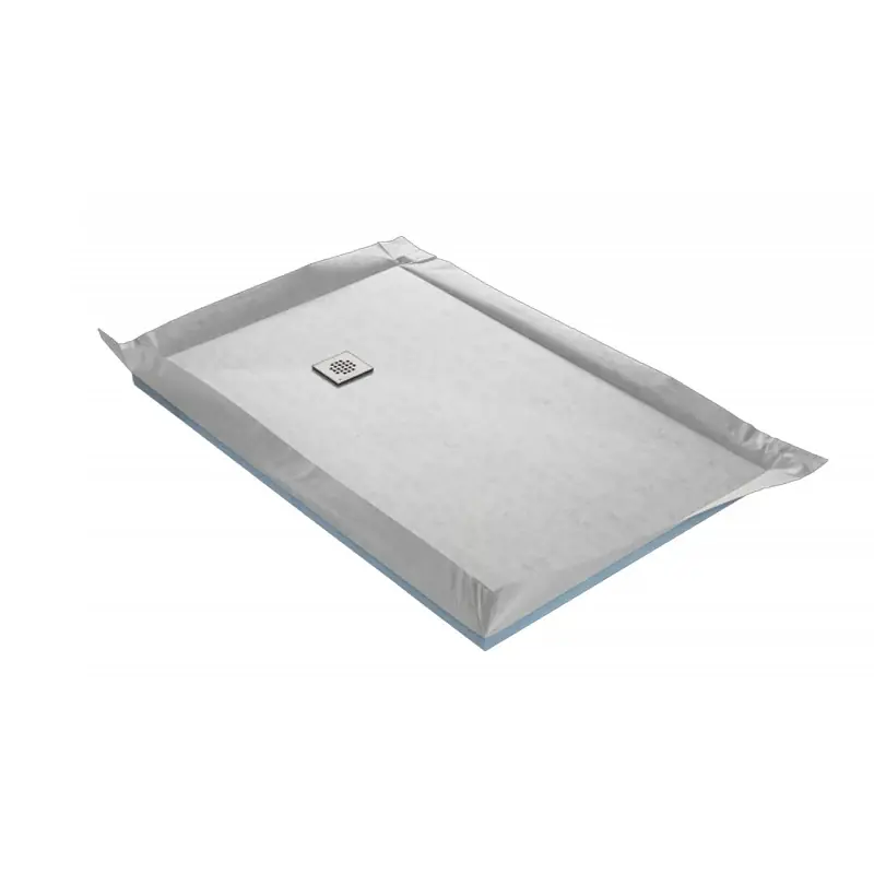 Receveur à carreler MARMOX ultra plat grille carrée excentrée et siphon ultra plat Soldes