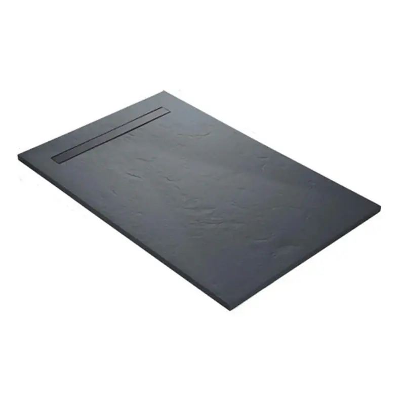 Commande En Gros Receveur résine MARMOX imitation marbre noir – grille carrée excentrée