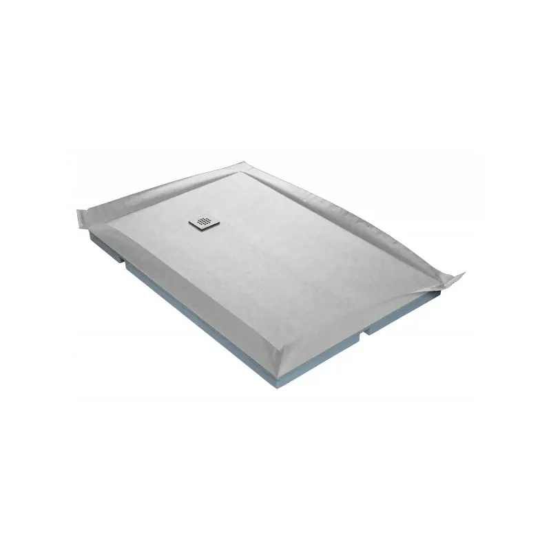 Receveur à carreler MARMOX avec rehausse intégrée et grille carrée excentrée Quantité Limitée