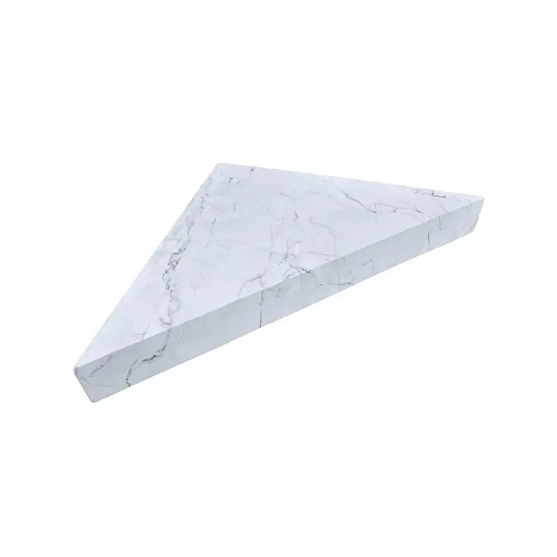 Livraison Express Banc d‘angle pour douche en résine imitation marbre 53 x 53 x 8 cm MARMOX